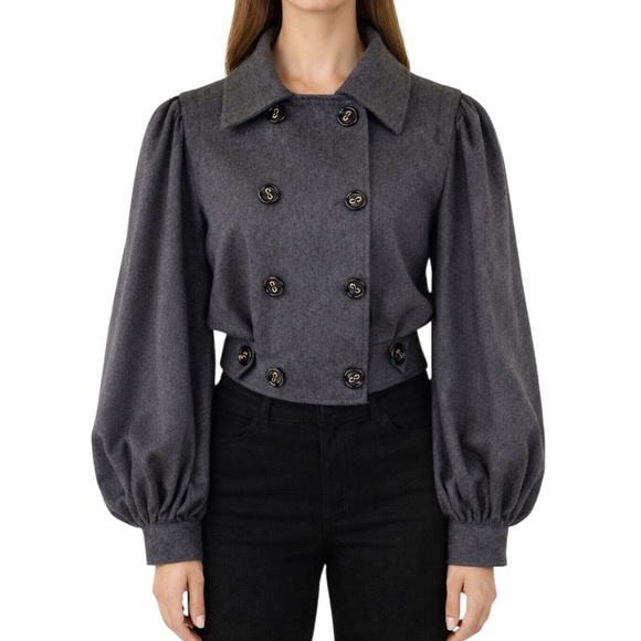 Dolce & Gabbana Gray Soft Balloon Sleeve Jacket 36 XS - Picture 3 of 16